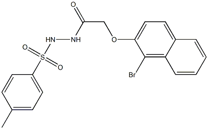 N'-{2-[(1-bromo-2-naphthyl)oxy]acetyl}-4-methylbenzenesulfonohydrazide 结构式