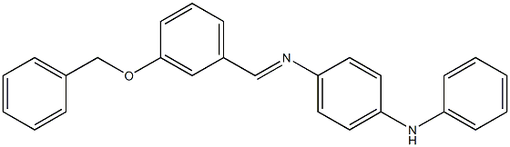 N-(4-anilinophenyl)-N-{(E)-[3-(benzyloxy)phenyl]methylidene}amine 结构式