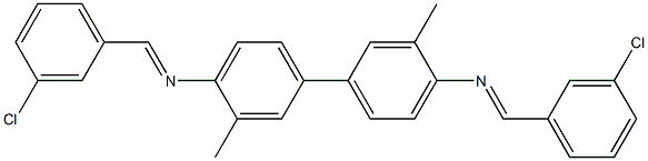 N-[(E)-(3-chlorophenyl)methylidene]-N-(4'-{[(E)-(3-chlorophenyl)methylidene]amino}-3,3'-dimethyl[1,1'-biphenyl]-4-yl)amine 结构式