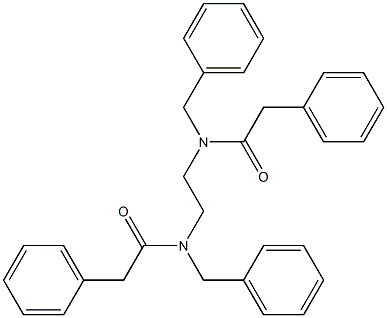 N-benzyl-N-{2-[benzyl(2-phenylacetyl)amino]ethyl}-2-phenylacetamide 结构式