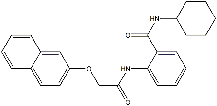 N-cyclohexyl-2-{[2-(2-naphthyloxy)acetyl]amino}benzamide 结构式