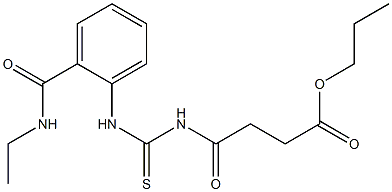 propyl 4-[({2-[(ethylamino)carbonyl]anilino}carbothioyl)amino]-4-oxobutanoate 结构式