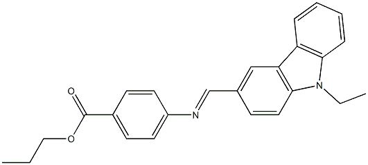 propyl 4-{[(E)-(9-ethyl-9H-carbazol-3-yl)methylidene]amino}benzoate 结构式