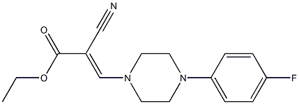 ethyl (E)-2-cyano-3-[4-(4-fluorophenyl)piperazino]-2-propenoate 结构式