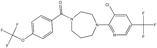 {4-[3-chloro-5-(trifluoromethyl)-2-pyridinyl]-1,4-diazepan-1-yl}[4-(trifluoromethoxy)phenyl]methanone 结构式