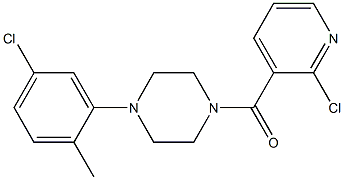 [4-(5-chloro-2-methylphenyl)piperazino](2-chloro-3-pyridinyl)methanone 结构式