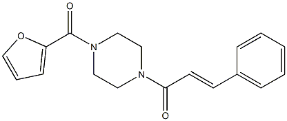 (E)-1-[4-(2-furylcarbonyl)piperazino]-3-phenyl-2-propen-1-one 结构式