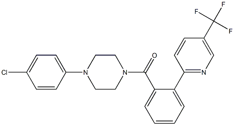 [4-(4-chlorophenyl)piperazino]{2-[5-(trifluoromethyl)-2-pyridinyl]phenyl}methanone 结构式