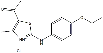 5-acetyl-2-(4-ethoxyanilino)-4-methyl-1,3-thiazol-3-ium chloride 结构式