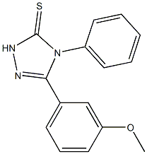 5-(3-methoxyphenyl)-4-phenyl-2,4-dihydro-3H-1,2,4-triazole-3-thione 结构式
