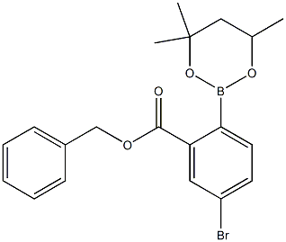 Benzyl 5-bromo-2-(4,4,6-trimethyl-1,3,2-dioxaborinan-2-yl)benzoate 结构式