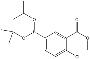 Methyl 2-chloro-5-(4,4,6-trimethyl-1,3,2-dioxaborinan-2-yl)benzoate 结构式