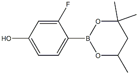 3-Fluoro-4-(4,4,6-trimethyl-1,3,2-dioxaborinan-2-yl)phenol 结构式