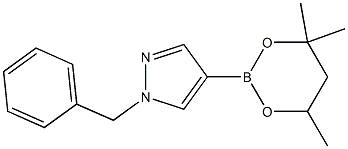 1-Benzyl-4-(4,4,6-trimethyl-1,3,2-dioxaborinan-2-yl)-1H-pyrazole 结构式