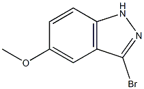 3-溴-5-甲氧基-1H-吲唑 结构式