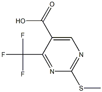 4-三氟甲基-2-甲硫基-嘧啶-5-羧酸 结构式