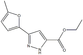 3-(5-甲基呋喃-2-基)-1H-吡唑-5-羧酸乙脂 结构式