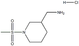 [1-(methylsulfonyl)piperidin-3-yl]methylamine hydrochloride 结构式