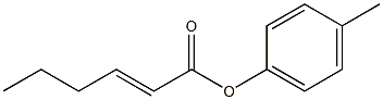 (E)-2-Hexenoic acid 4-methylphenyl ester 结构式