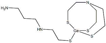 1-[2-[(3-Aminopropyl)amino]ethylthio]-2,8,9-trithia-5-aza-1-germabicyclo[3.3.3]undecane 结构式