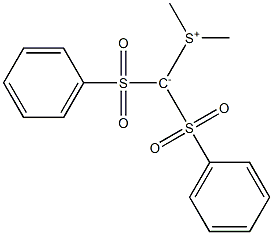 (Dimethylsulfonio)bis(phenylsulfonyl)methanide 结构式