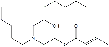 (E)-2-Butenoic acid 2-[N-(2-hydroxyheptyl)-N-pentylamino]ethyl ester 结构式