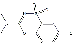 3-(Dimethylamino)-7-chloro-4,1,2-benzoxathiazine 1,1-dioxide 结构式