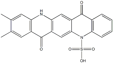 5,7,12,14-Tetrahydro-9,10-dimethyl-7,14-dioxoquino[2,3-b]acridine-5-sulfonic acid 结构式