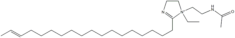 1-[2-(Acetylamino)ethyl]-1-ethyl-2-(16-octadecenyl)-2-imidazoline-1-ium 结构式