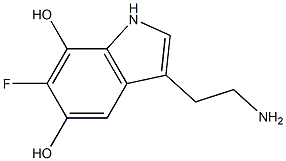 6-Fluoro-5,7-dihydroxy-1H-indole-3-ethanamine 结构式