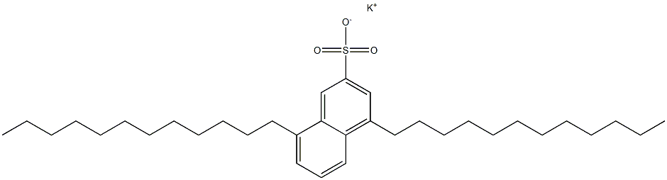 4,8-Didodecyl-2-naphthalenesulfonic acid potassium salt 结构式