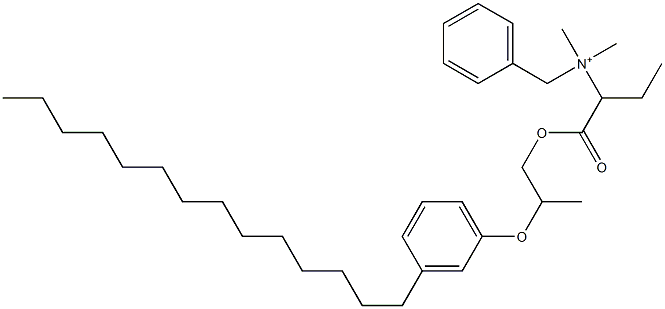 N,N-Dimethyl-N-benzyl-N-[1-[[2-(3-tetradecylphenyloxy)propyl]oxycarbonyl]propyl]aminium 结构式