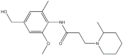 N-(2-Methoxy-4-hydroxymethyl-6-methylphenyl)-2-methyl-1-piperidinepropanamide 结构式