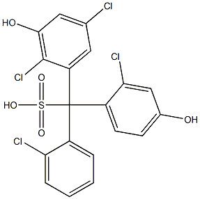 (2-Chlorophenyl)(2-chloro-4-hydroxyphenyl)(2,5-dichloro-3-hydroxyphenyl)methanesulfonic acid 结构式