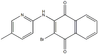 2-Bromo-3-(5-methyl-2-pyridinyl)amino-1,4-naphthoquinone 结构式