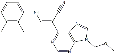9-(Methoxymethyl)-6-[(Z)-1-cyano-2-[(2,3-dimethylphenyl)amino]ethenyl]-9H-purine 结构式