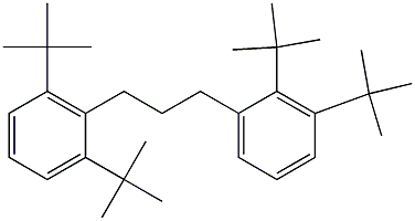 1-(2,3-Di-tert-butylphenyl)-3-(2,6-di-tert-butylphenyl)propane 结构式