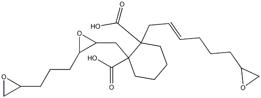 Cyclohexane-1,2-dicarboxylic acid 1-(2,3:7,8-diepoxyoctan-1-yl)2-(7,8-epoxy-2-octen-1-yl) ester 结构式
