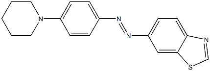 6-[(p-Piperidinophenyl)azo]benzothiazole 结构式