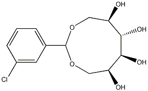 1-O,6-O-(3-Chlorobenzylidene)-L-glucitol 结构式