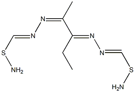 2,3-Pentanedione bis(aminomercaptomethylenehydrazone) 结构式