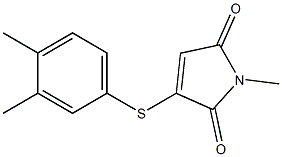 2-(3,4-Dimethylphenylthio)-N-methylmaleimide 结构式