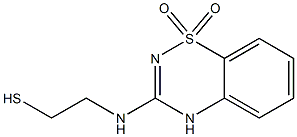 3-[(2-Mercaptoethyl)amino]-4H-1,2,4-benzothiadiazine 1,1-dioxide 结构式