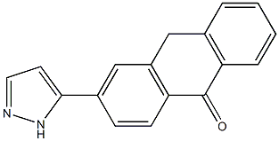 3-(1H-Pyrazol-5-yl)anthrone 结构式