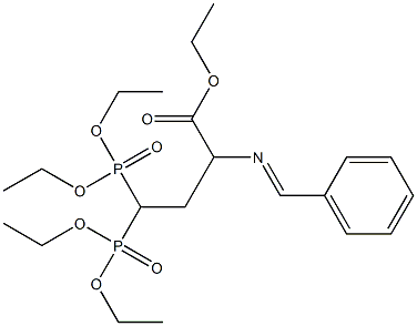 2-(Benzylideneamino)-4,4-bis(diethoxyphosphinyl)butyric acid ethyl ester 结构式