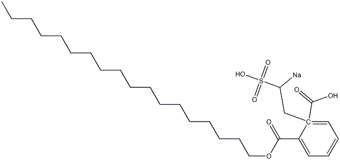 Phthalic acid 1-octadecyl 2-(2-sodiosulfoethyl) ester 结构式