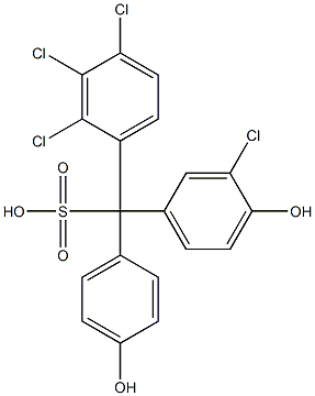 (3-Chloro-4-hydroxyphenyl)(2,3,4-trichlorophenyl)(4-hydroxyphenyl)methanesulfonic acid 结构式