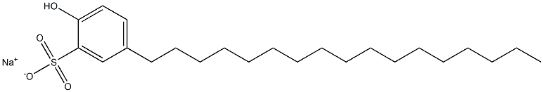 2-Hydroxy-5-heptadecylbenzenesulfonic acid sodium salt 结构式