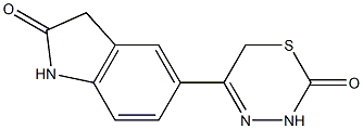 5-[(3,6-Dihydro-2-oxo-2H-1,3,4-thiadiazin)-5-yl]-1H-indol-2(3H)-one 结构式