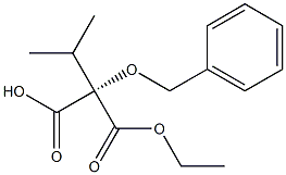 (S)-(Benzyloxy)isopropylmalonic acid 1-ethyl ester 结构式